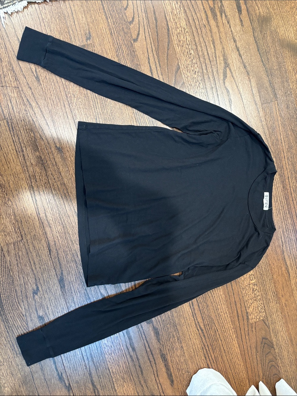 Eterne LONG SLEEVE BOYFRIEND T-SHIRT black size small - Picture 4 of 5